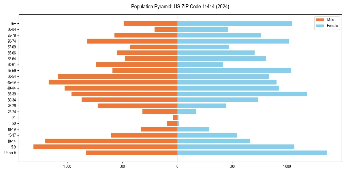 Population pyramid for 