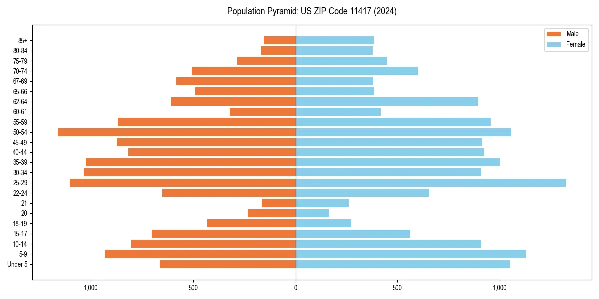 Population pyramid for 