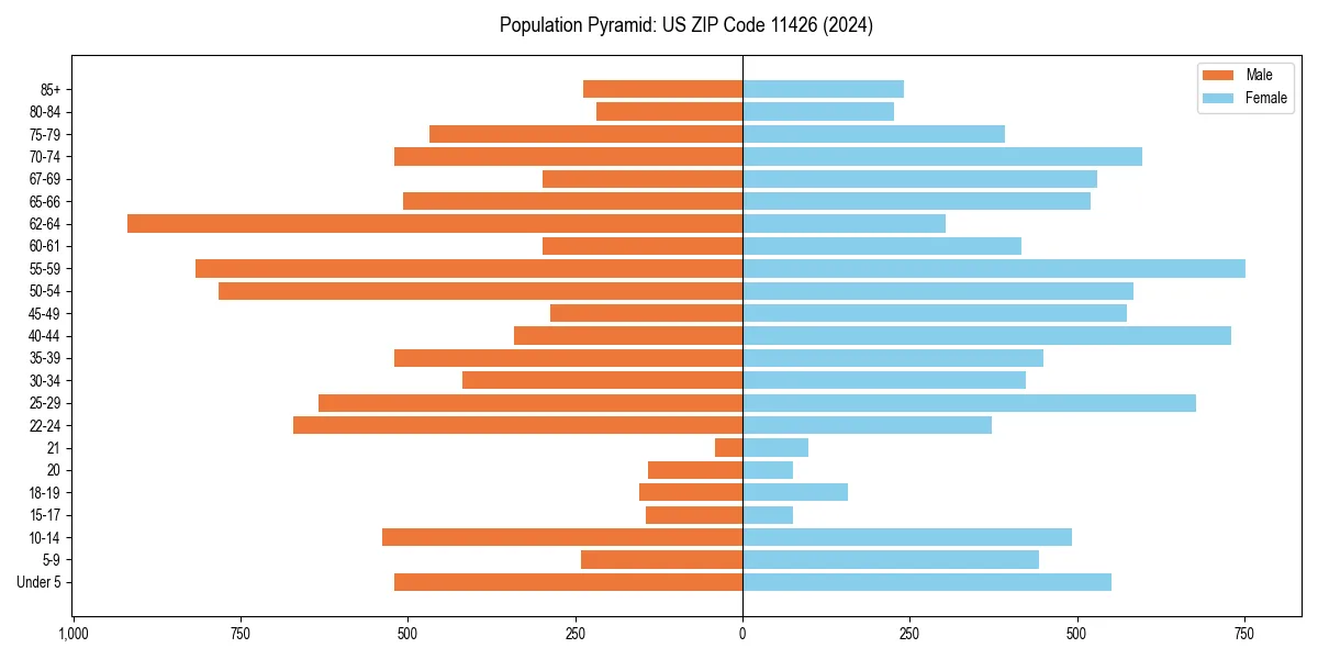 Population pyramid for 