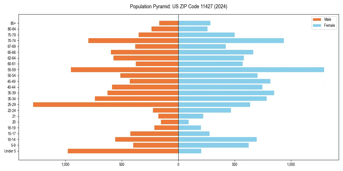 Population pyramid for 