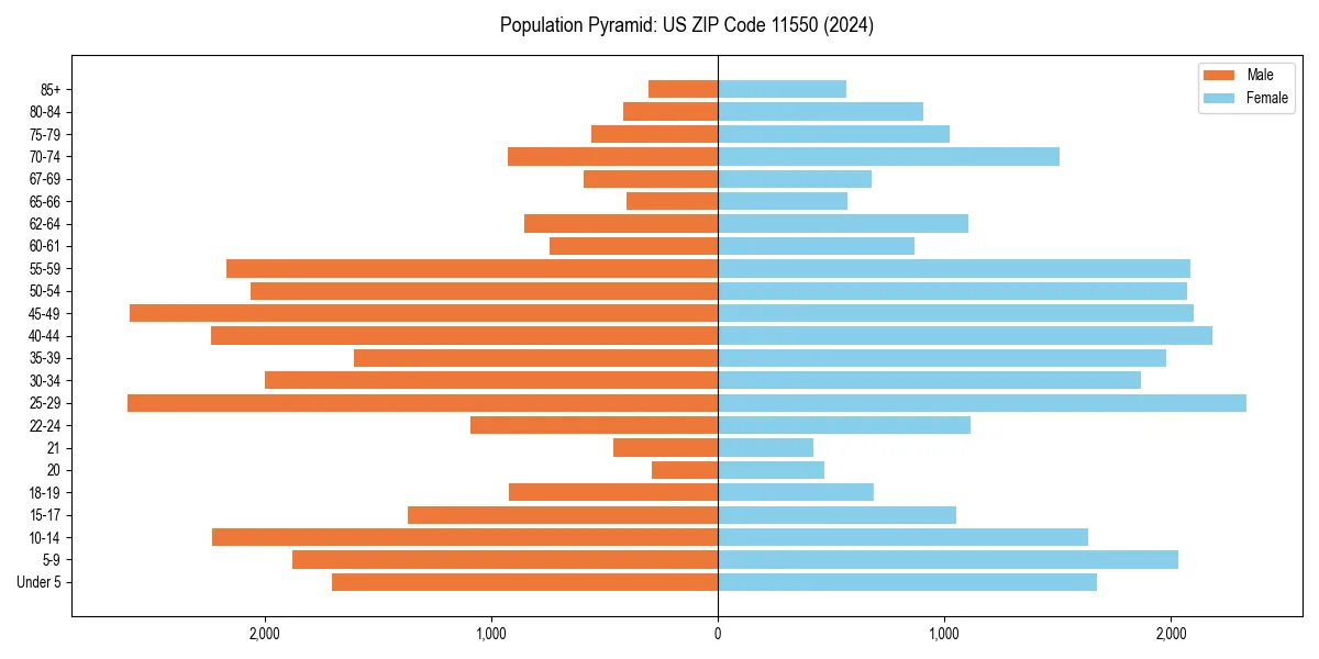 Population pyramid for 