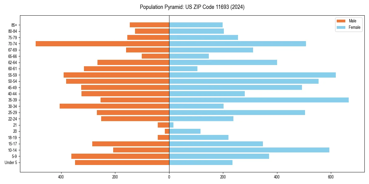 Population pyramid for