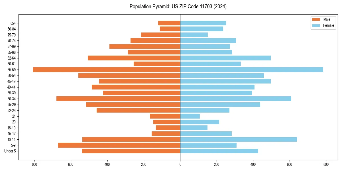 Population pyramid for 