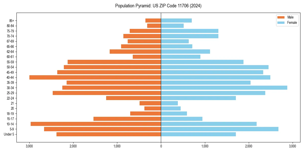 Population pyramid for 