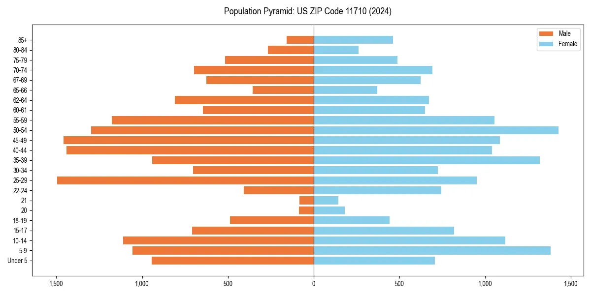 Population pyramid for 