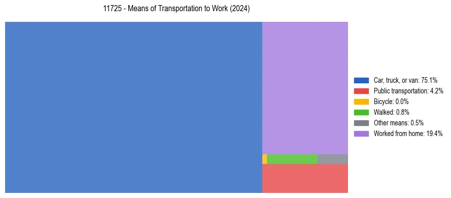 Commute modes in US ZIP Code 11725