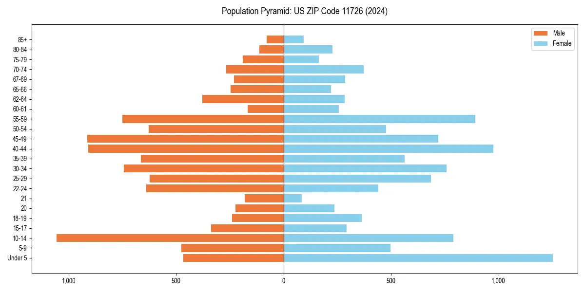Population pyramid for 
