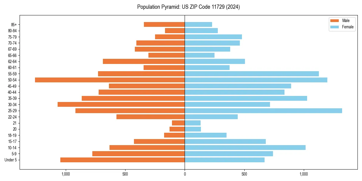 Population pyramid for 