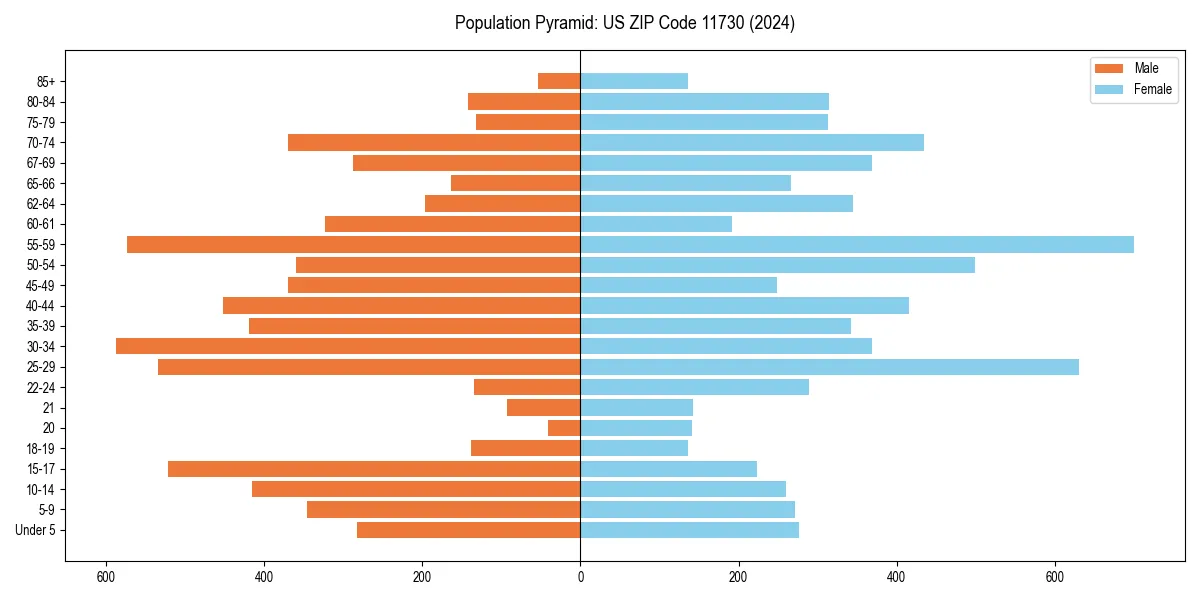 Population pyramid for 