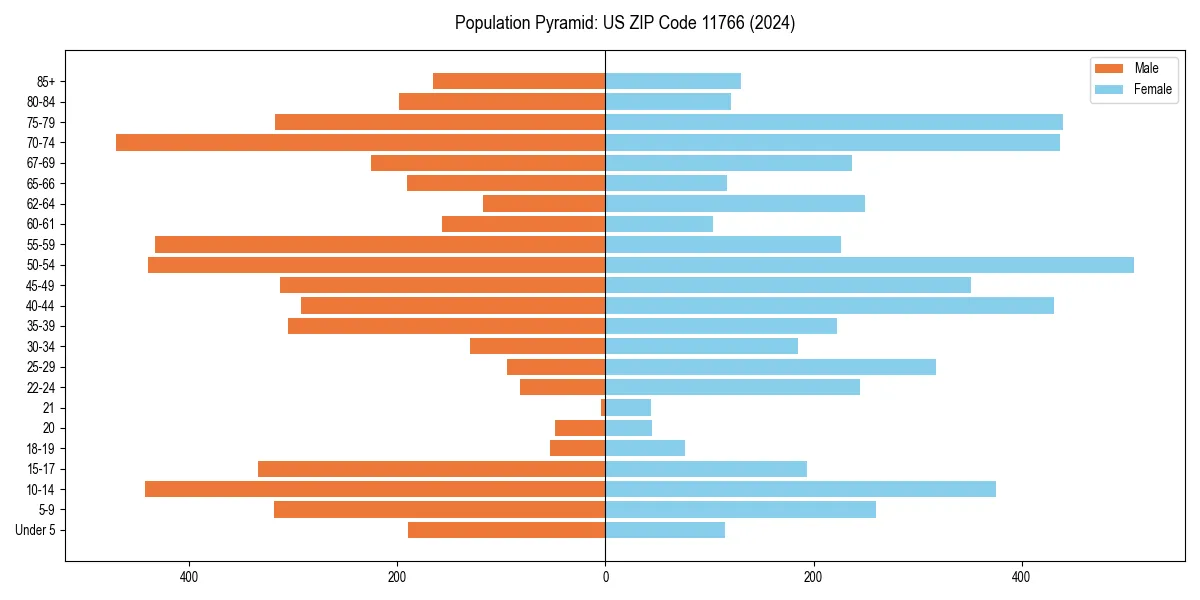 Population pyramid for