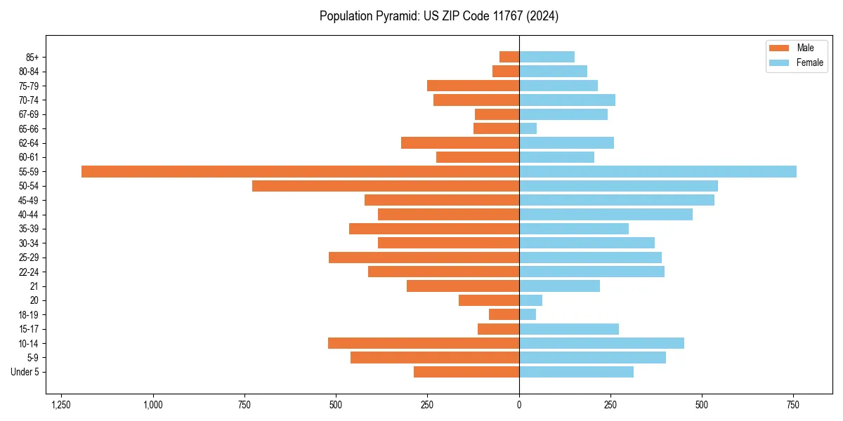 Population pyramid for 