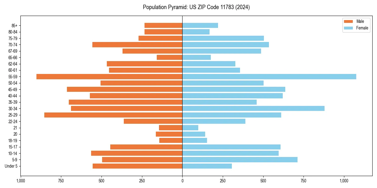 Population pyramid for 