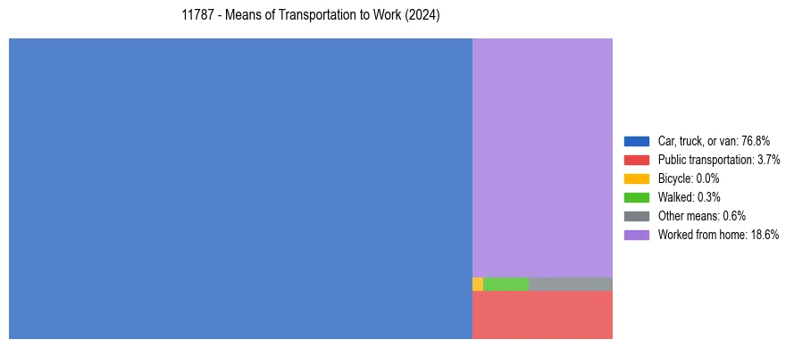 Commute modes in US ZIP Code 11787