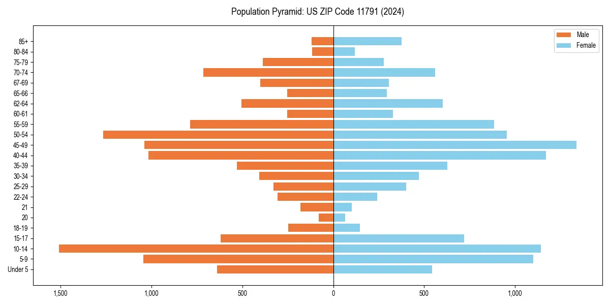Population pyramid for 