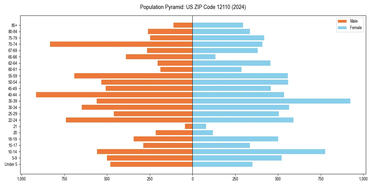Population pyramid for 