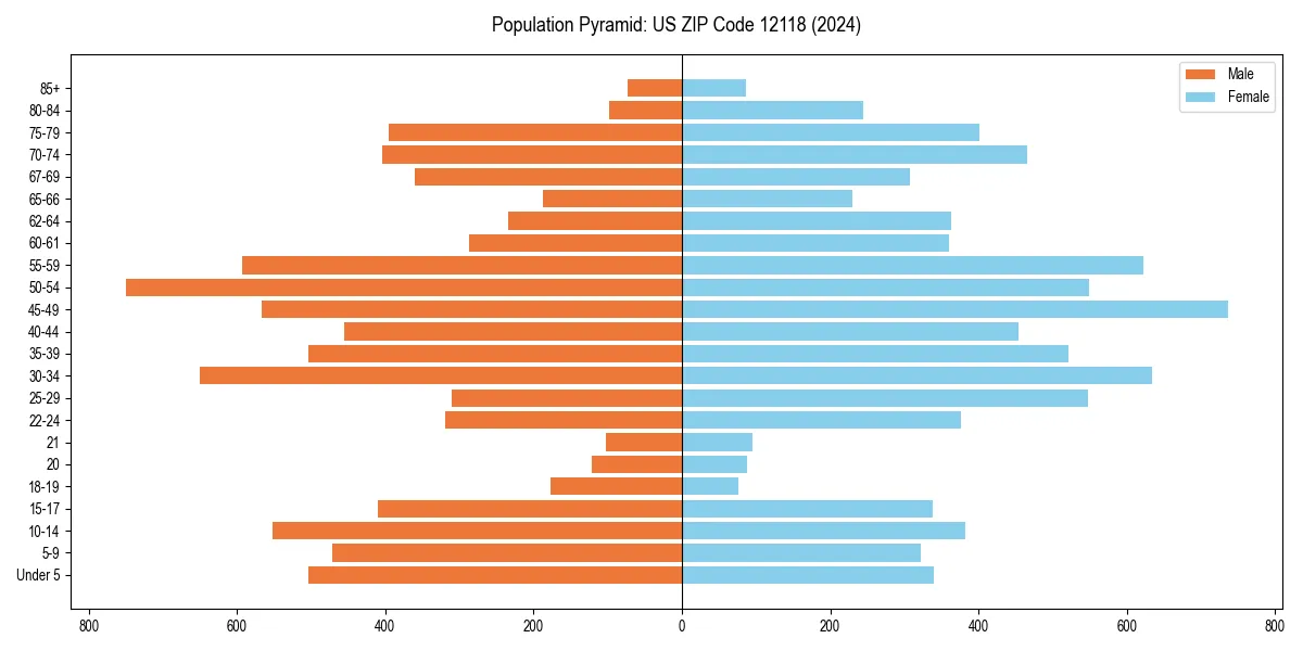 Population pyramid for 