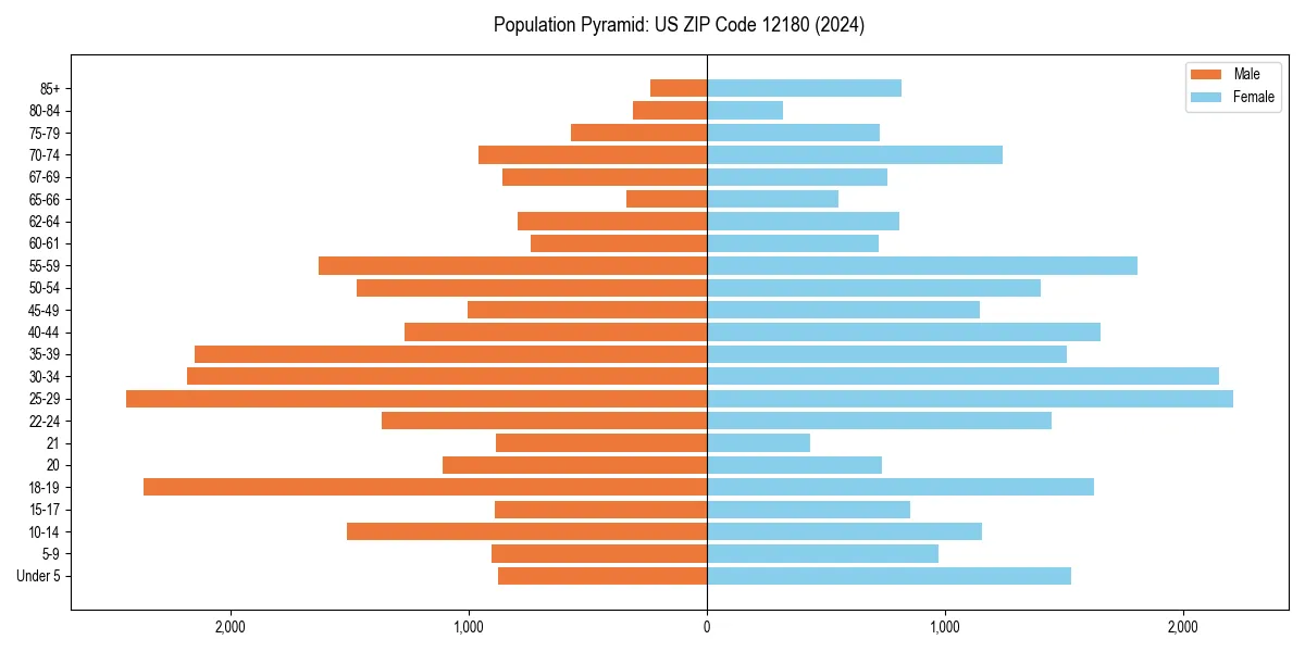 Population pyramid for 