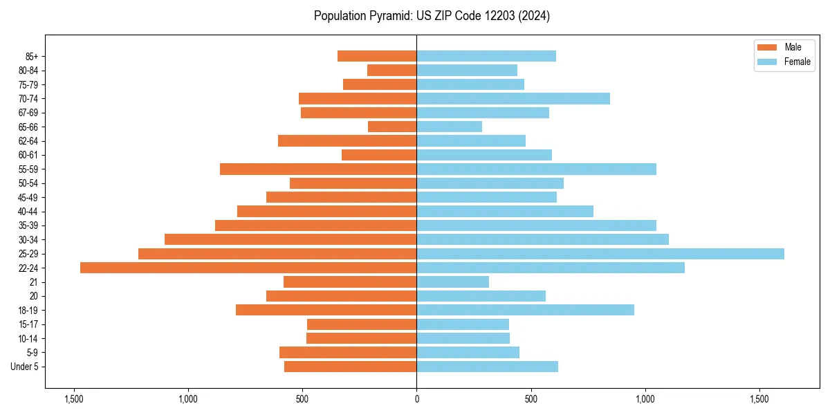 Population pyramid for 