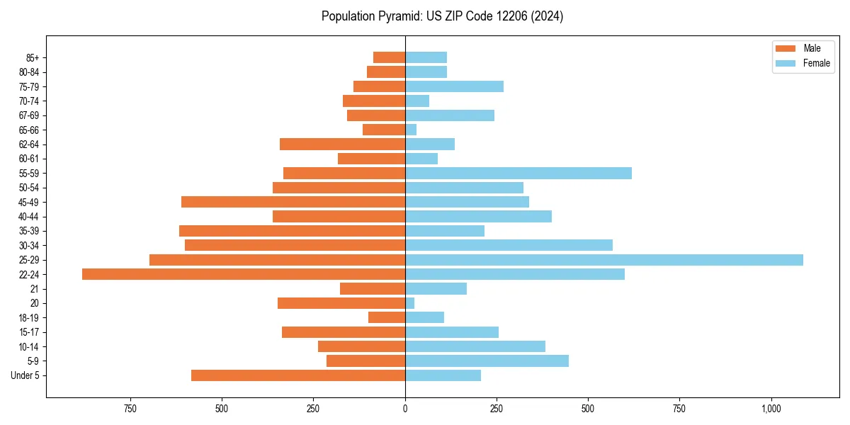 Population pyramid for 