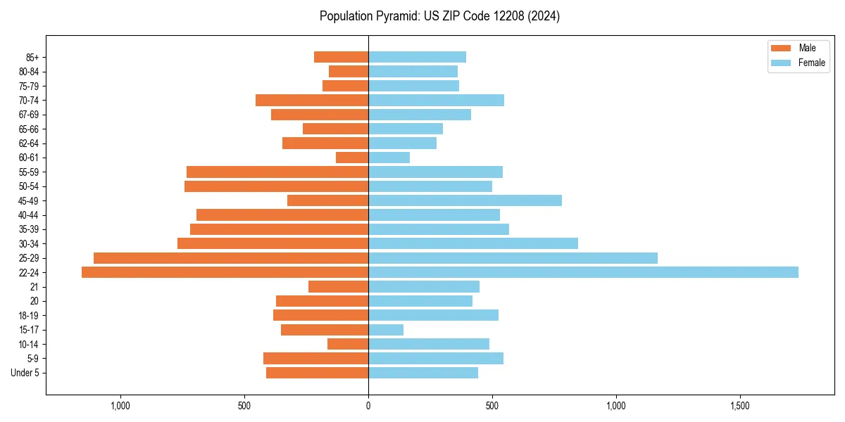 Population pyramid for 