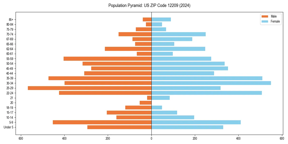 Population pyramid for 
