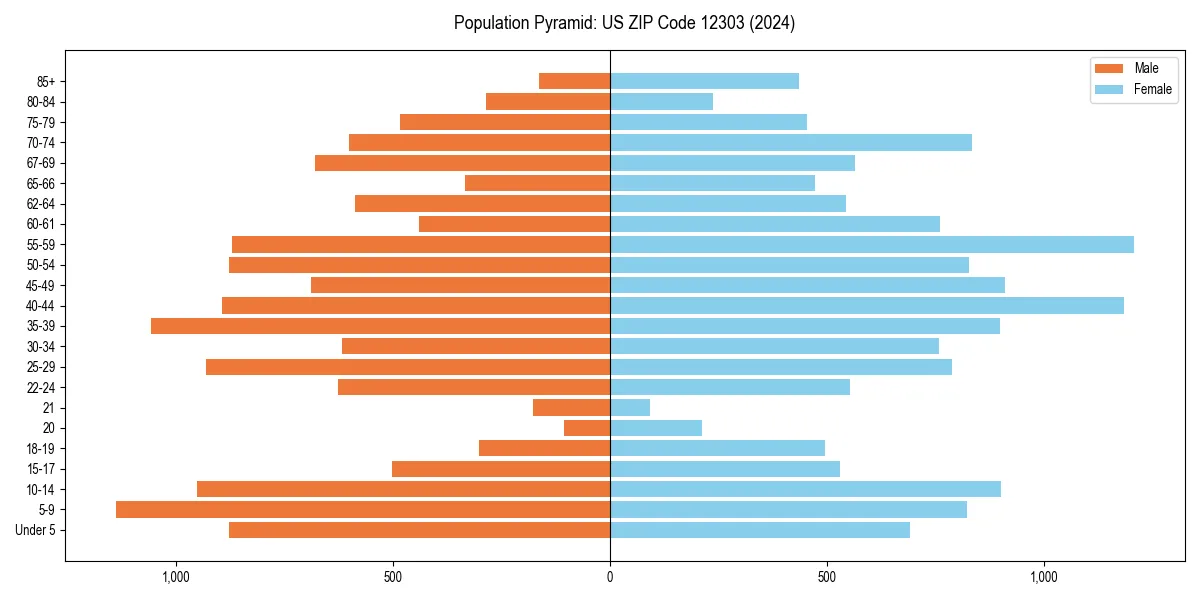 Population pyramid for 