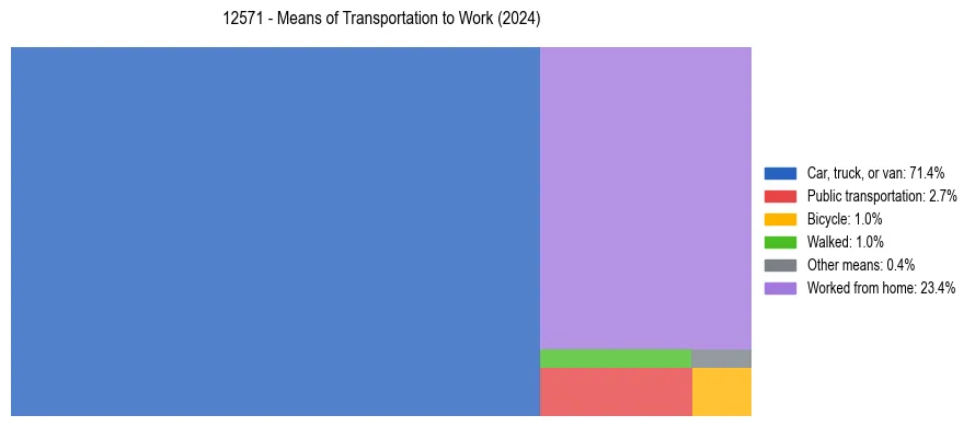 Commute modes in US ZIP Code 12571