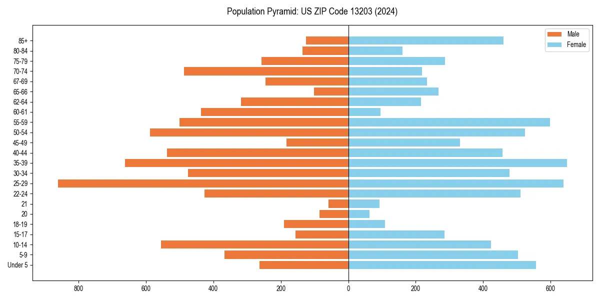 Population pyramid for 