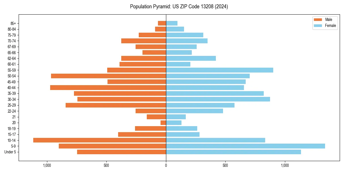 Population pyramid for 