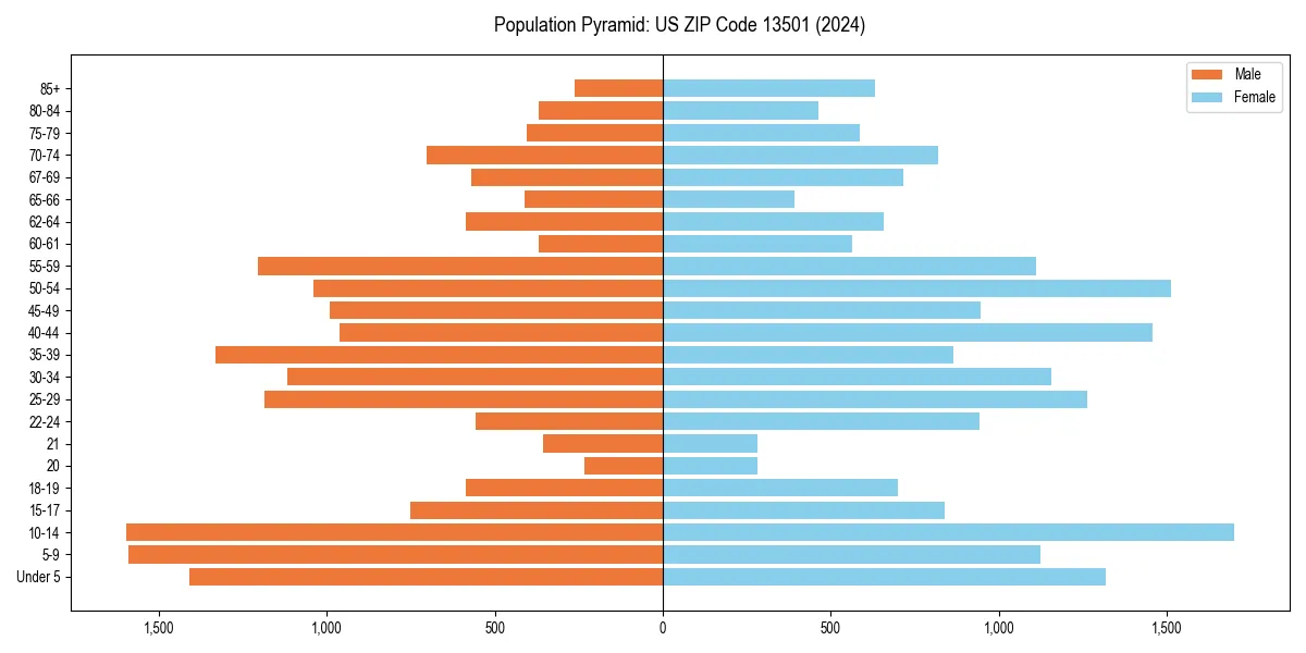 Population pyramid for 