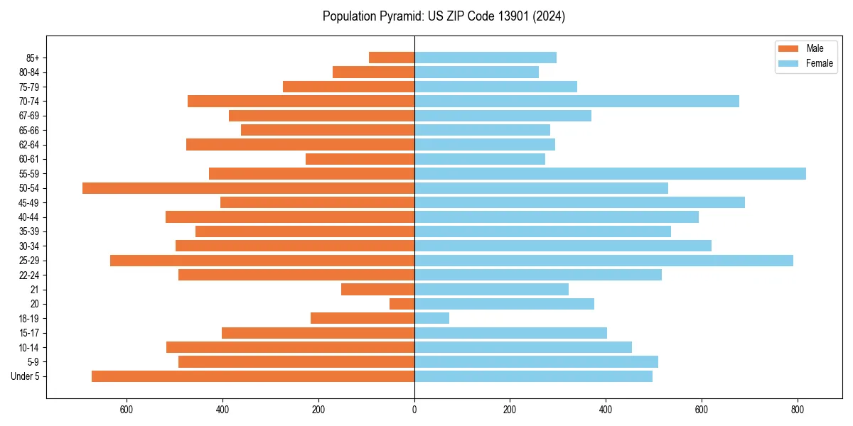 Population pyramid for 