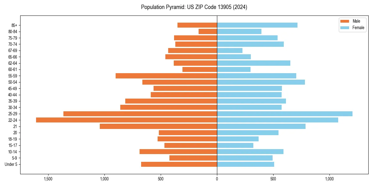 Population pyramid for 