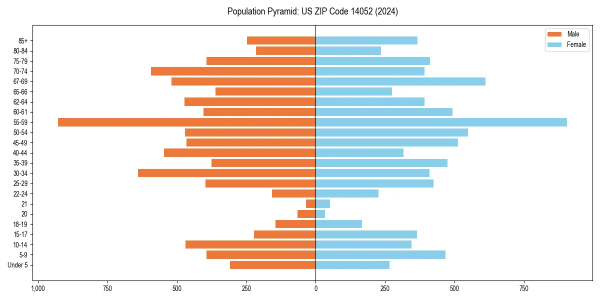 Population pyramid for 