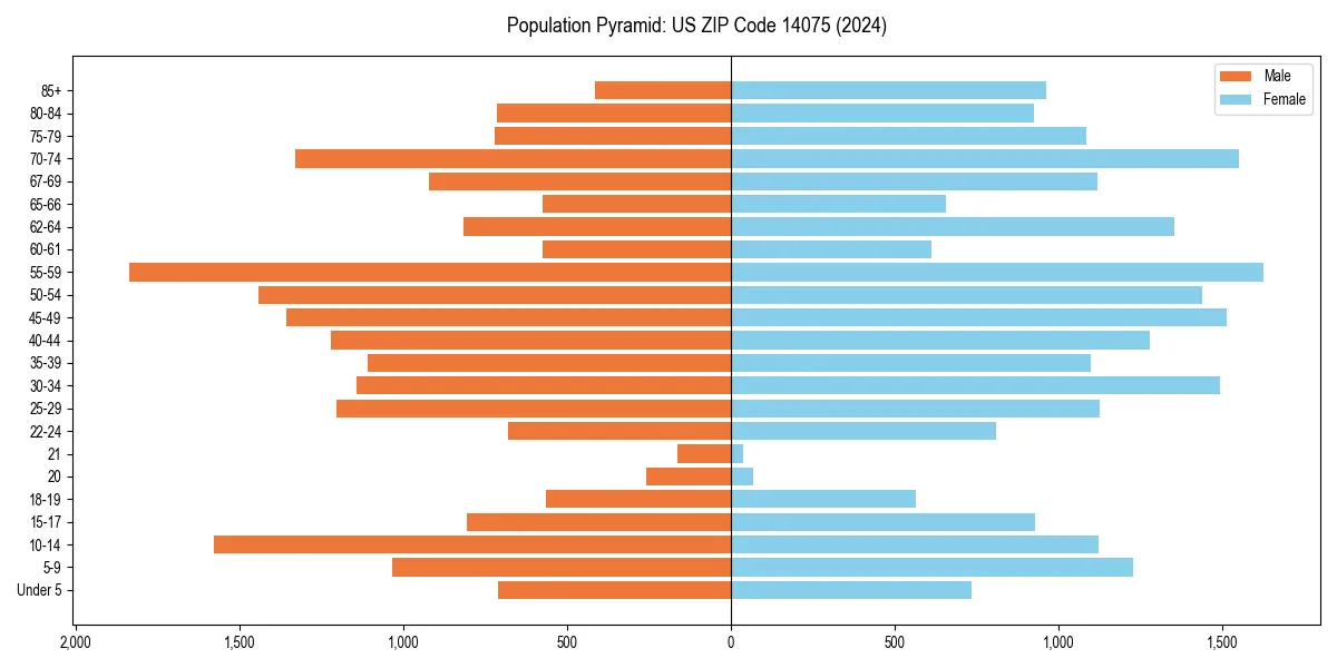 Population pyramid for 
