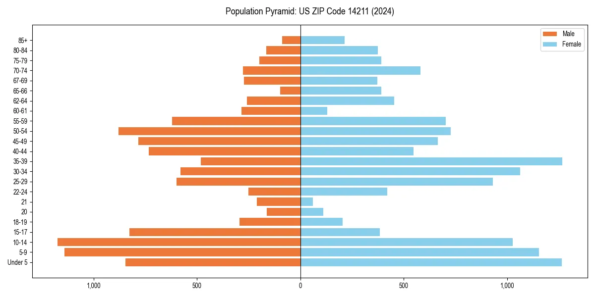 Population pyramid for 