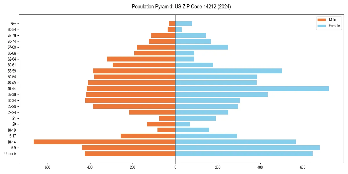 Population pyramid for 