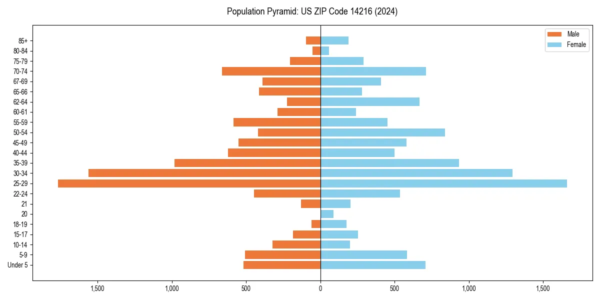 Population pyramid for 