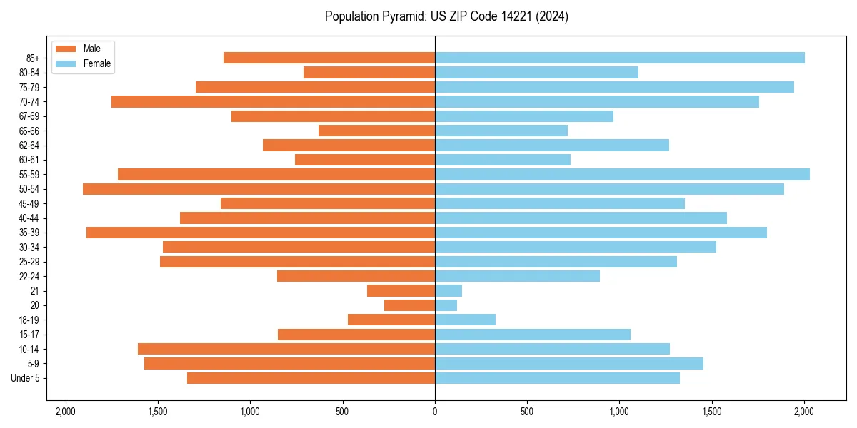 Population pyramid for 