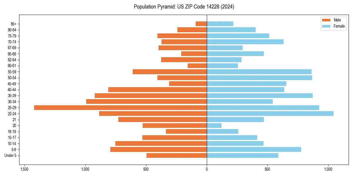 Population pyramid for 