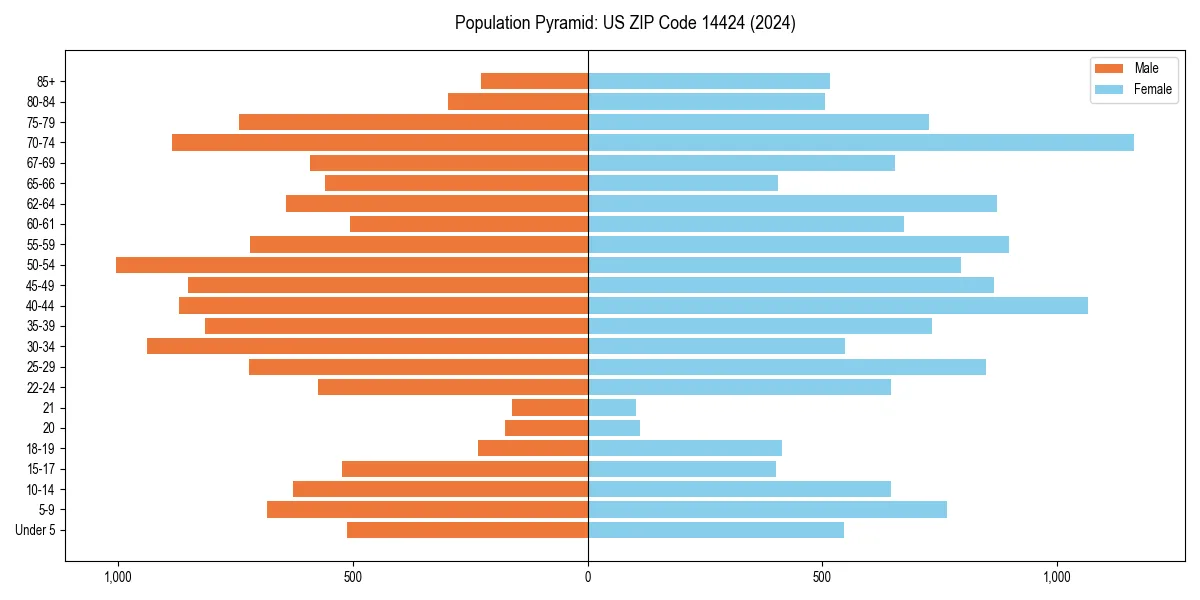 Population pyramid for 