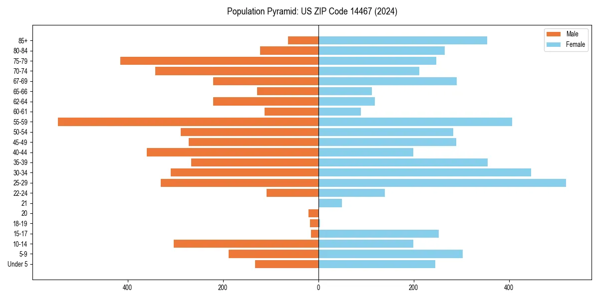 Population pyramid for 