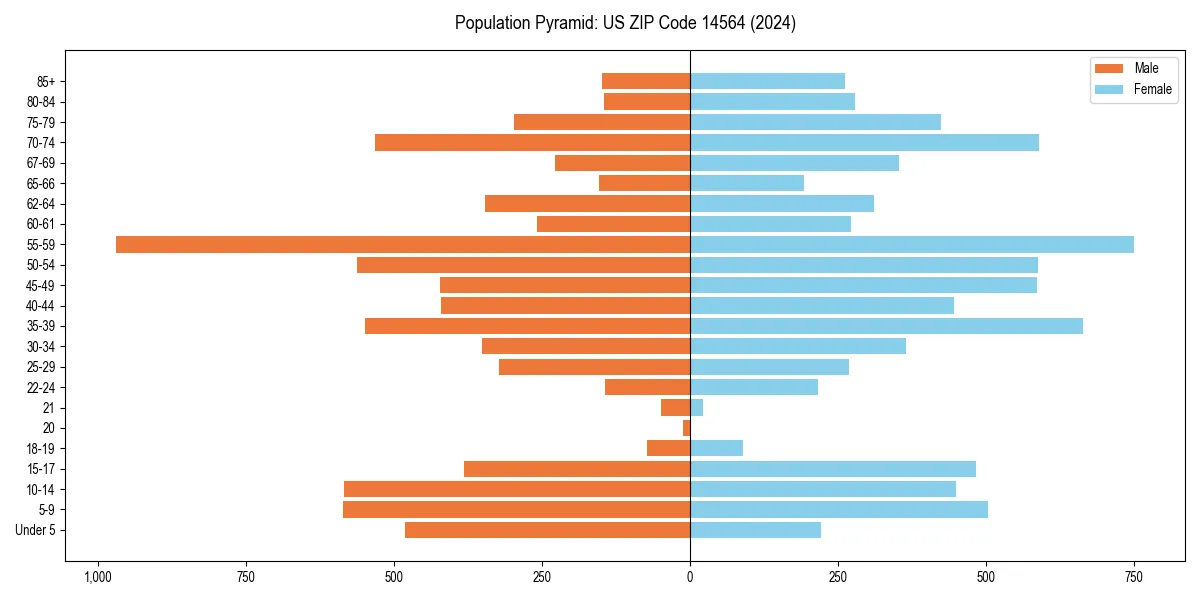 Population pyramid for 
