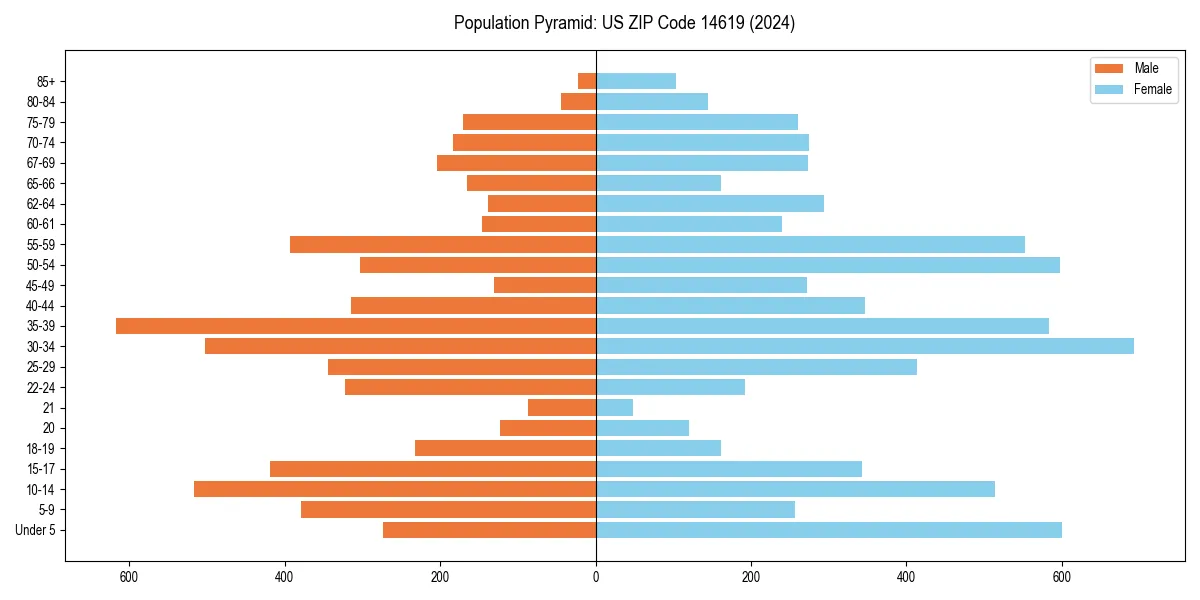 Population pyramid for 