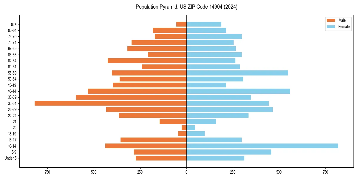 Population pyramid for 