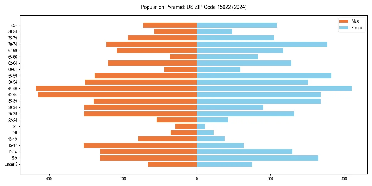 Population pyramid for 