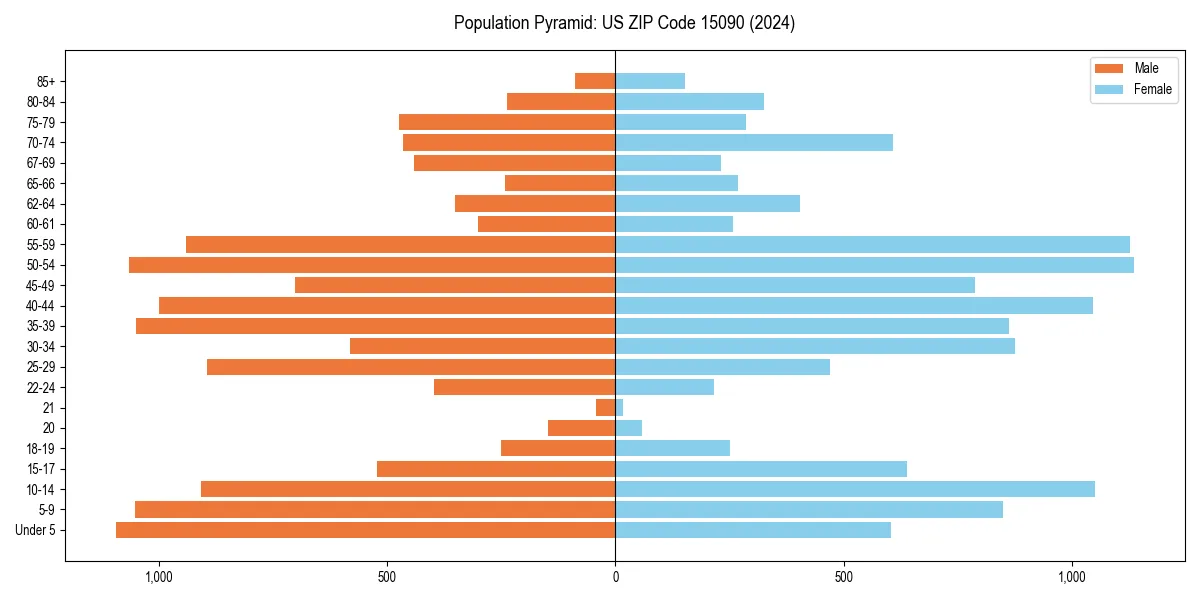 Population pyramid for 