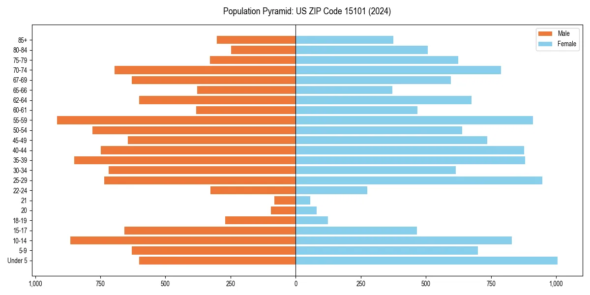 Population pyramid for 