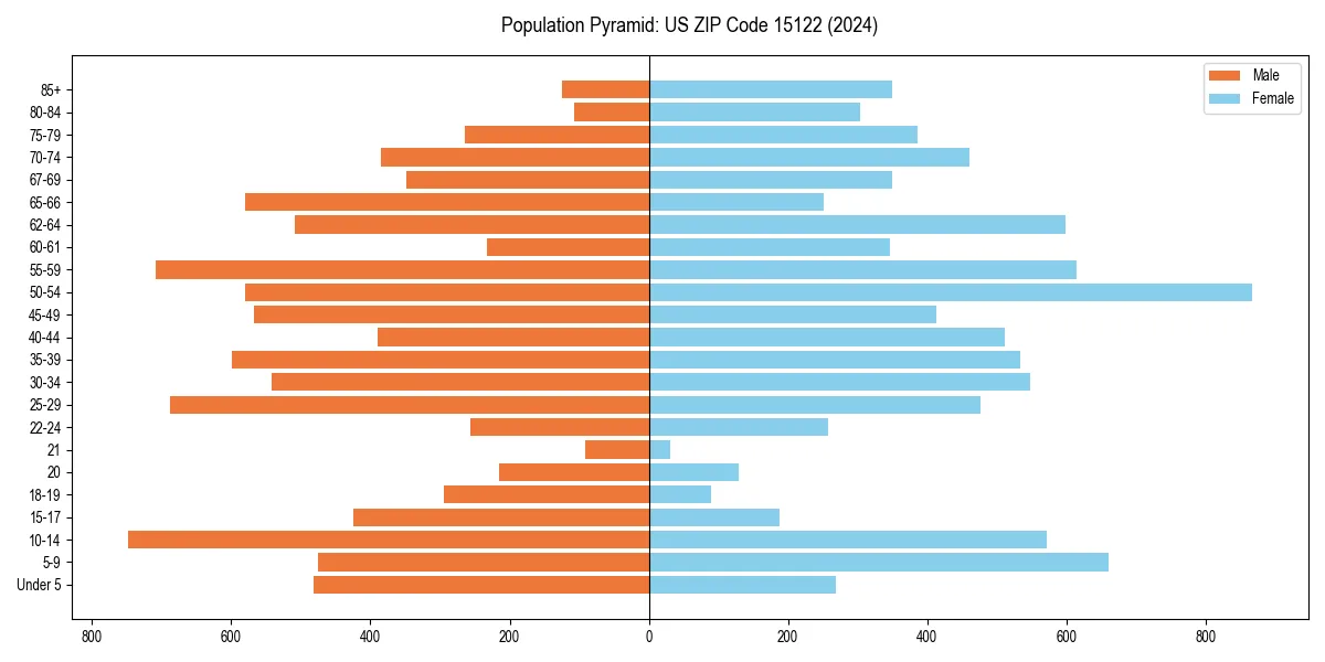 Population pyramid for 