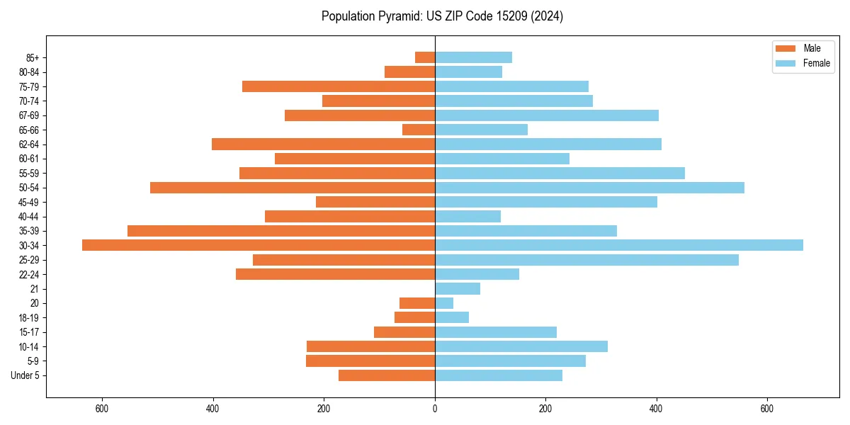 Population pyramid for 