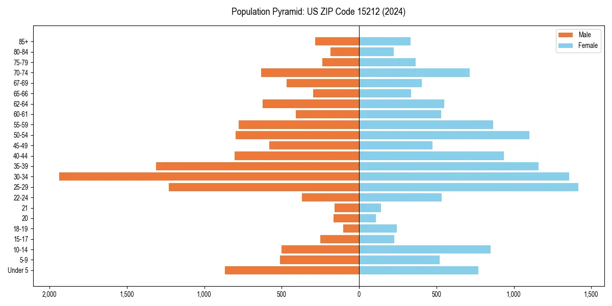 Population pyramid for 